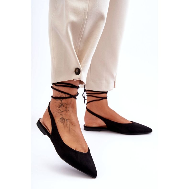 Női öko-korai fekete balerinák 1