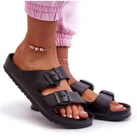 News Női hab papucs fekete csatokkal 3