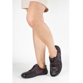 Olivier Mezítláb bőr cipő thalia minimalista cipő lila nyomtatott cipő ibolya 2