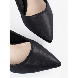 Fekete velúr szivattyú tűsarkú 1