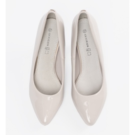 Goodin Világosszürke lakkozott női magas sarkú cipő 2