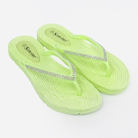 Seastar Zöld flip -flopok cirkonokkal 1 Seastar Zöld flip -flopok cirkonokkal 1
