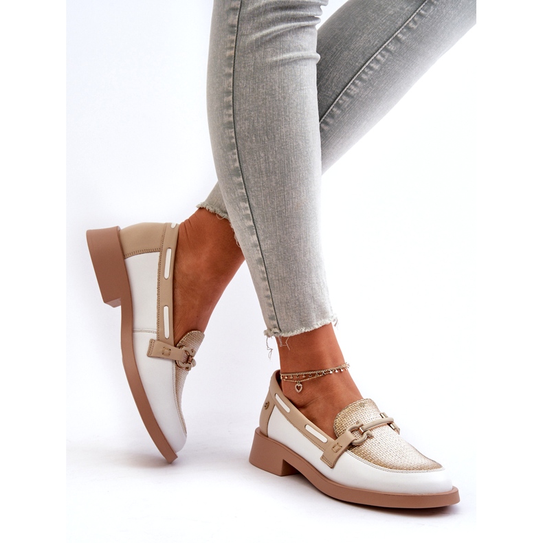 Maciejka bőrkerekes 06493-11 fehér és bézs 6