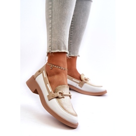 Maciejka bőrkerekes 06493-11 fehér és bézs 2