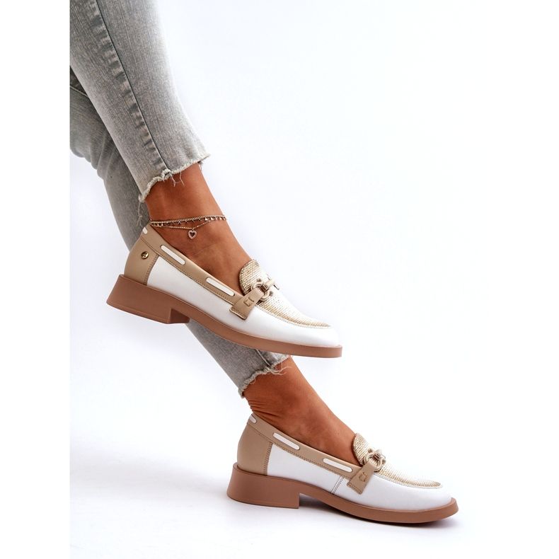 Maciejka bőrkerekes 06493-11 fehér és bézs 1