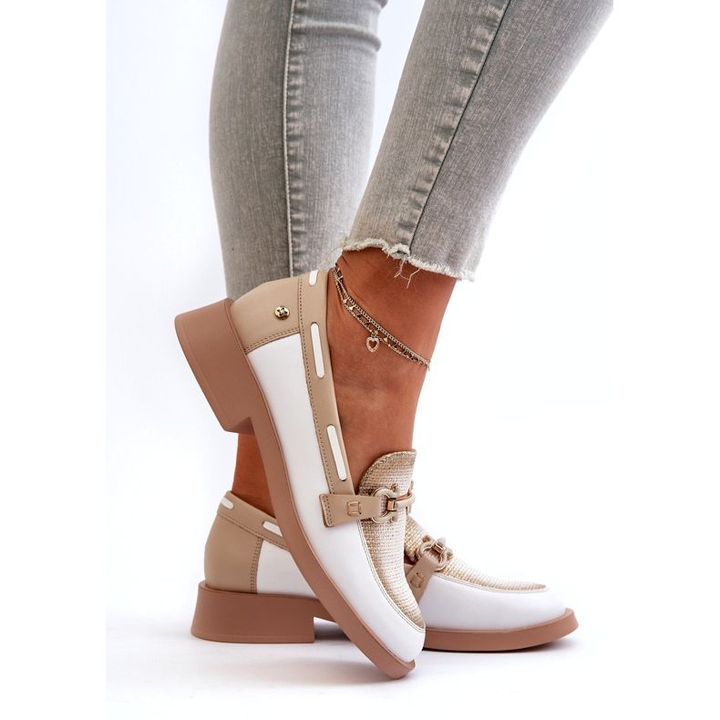 Maciejka bőrkerekes 06493-11 fehér és bézs 5