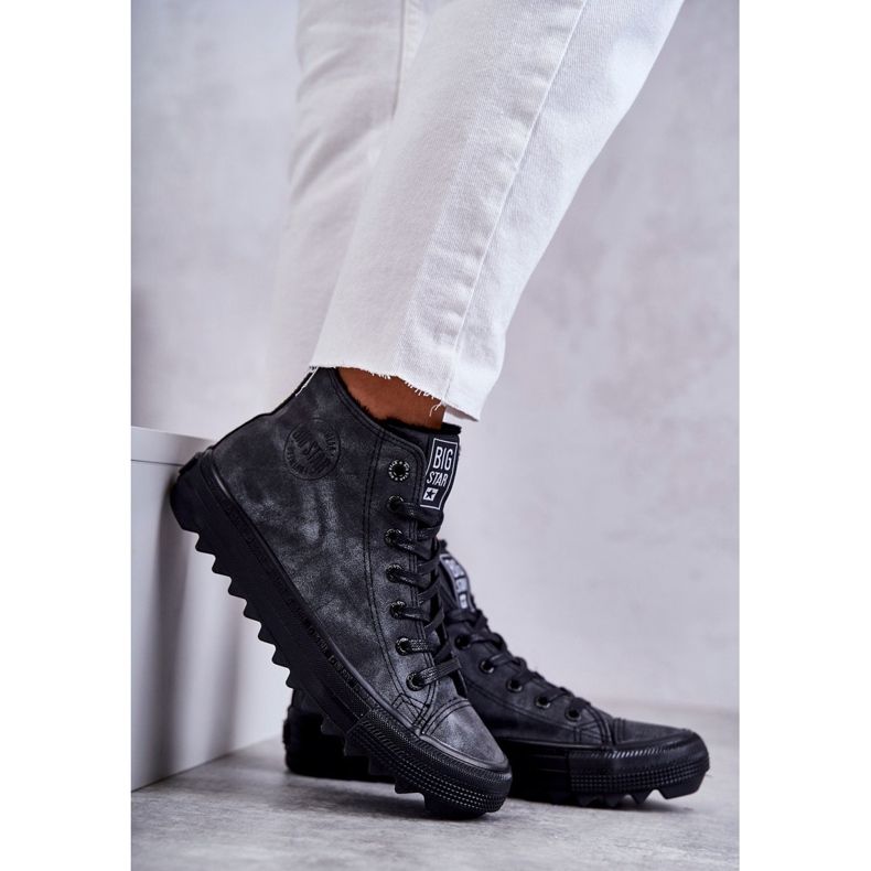 Big Star Női nagy csillag szigetelt fekete GG274069 cipők szürke 4