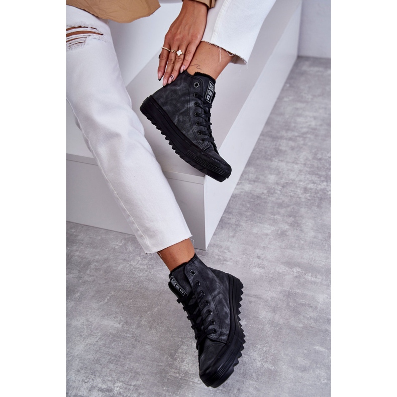 Big Star Női nagy csillag szigetelt fekete GG274069 cipők szürke 5