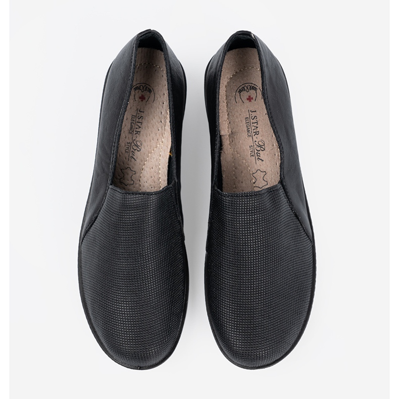 Shelvt Női fekete cipő a platformon 1