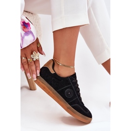 Női velúr cipők Big Star RR274851 Hi-Polish System Black fekete 2