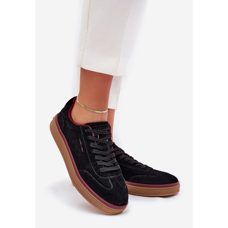 Női velúr cipők Big Star, Daniel Lopez SS2D4006 Black fekete 1