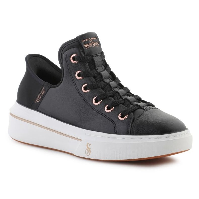 SKECHERS SLIP-INSSS: Snoop One-os bőr 186001-Blk fekete 1 SKECHERS SLIP-INSSS: Snoop One-os bőr 186001-Blk fekete 1