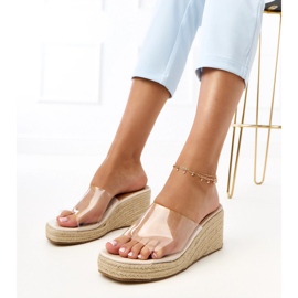 Átlátszó Espadrilles Flip Flops Felicity színtelen 1