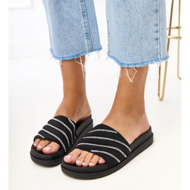 Fekete flip flopok cardon cirkonokkal 1