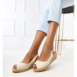 Bézs szandál espadrilles az ék nevarez -en 2