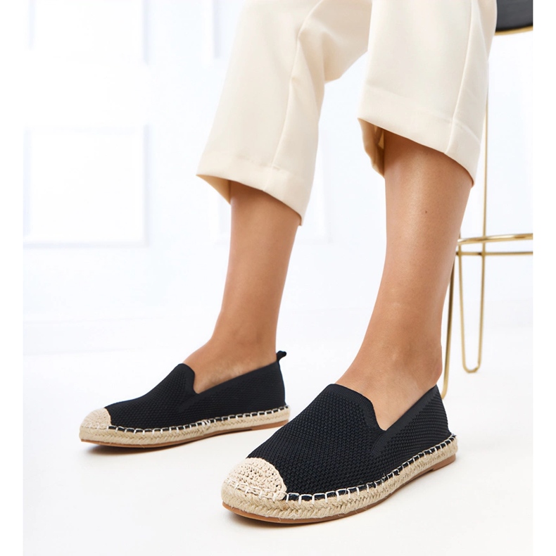 Fekete espadrilles a Luna platformon 1