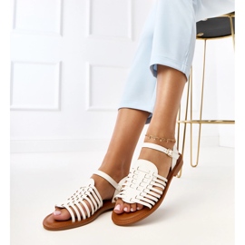 Örök lapos római szandál fehér 1