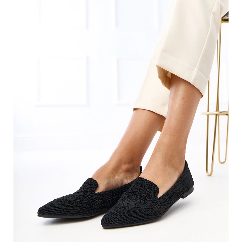 Fekete nyitott nők Ballerinas Gerania 1