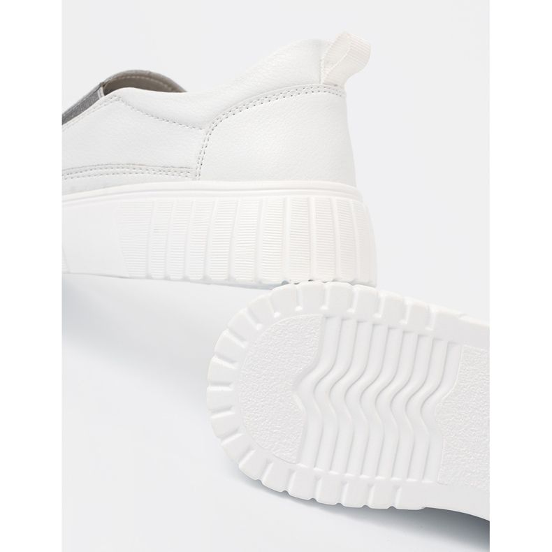 Sergio Leone Fehér nyílt munkás női cipő a platformon 1