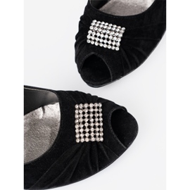 Shelvt Nyitott lábujj fekete szivattyúk 1