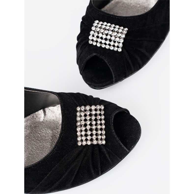 Shelvt Nyitott lábujj fekete szivattyúk 1