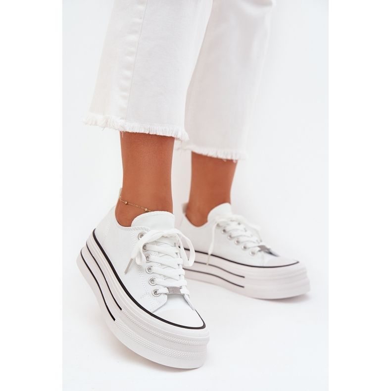 Boto Női cipők a masszív platformon, a fehér marinae 2