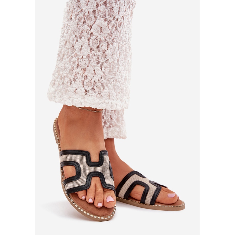 Boto Fekete Vereya női lapos papucs 1