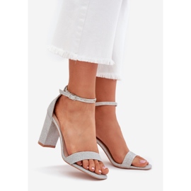 Boto Fényes női szandál a Kavina ezüst posztján 1