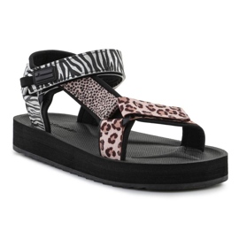 Sandals D.Franklin Forest High Strips Animal Print DFSH404002-ABLA fekete 1