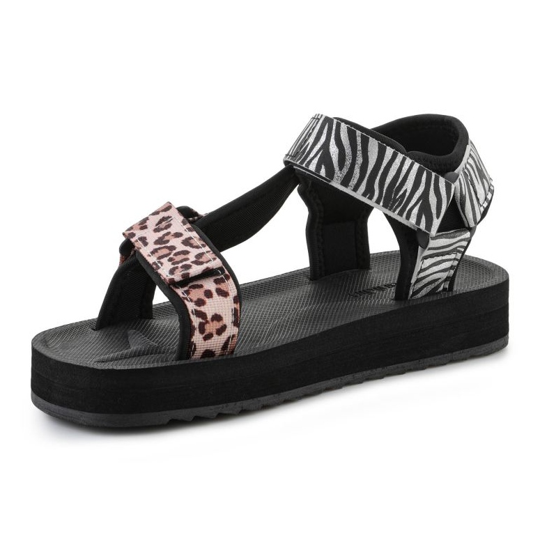Sandals D.Franklin Forest High Strips Animal Print DFSH404002-ABLA fekete 3