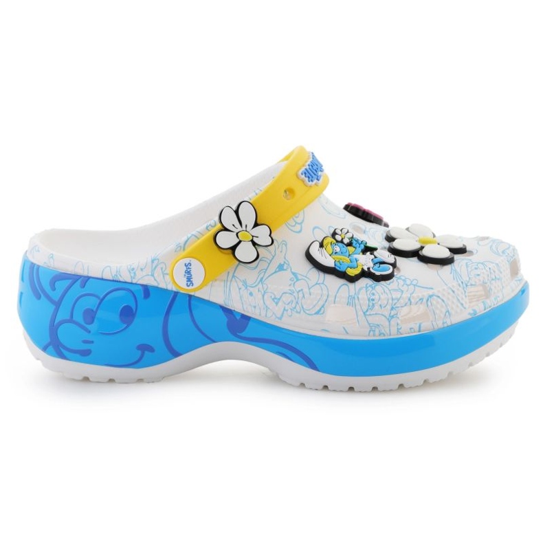 Női crocs smurfs platform Clog 210822-90h fehér 8