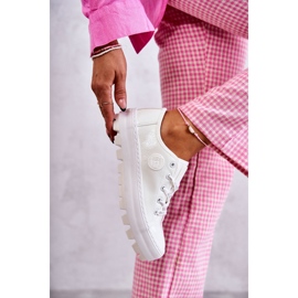 Festett női cipők Big Star KK274045 Fehér 2