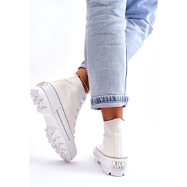 Női cipők az LL274156 Big Star -on fehér platformon 3