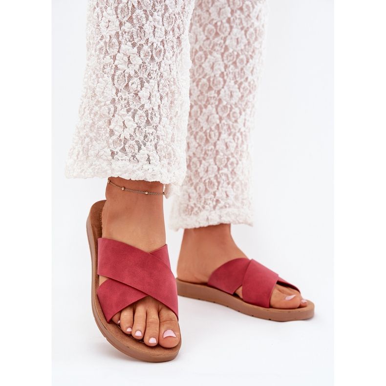 Boto Női papucs öko bőr bordó lorana piros 2 Boto Női papucs öko bőr bordó lorana piros 2