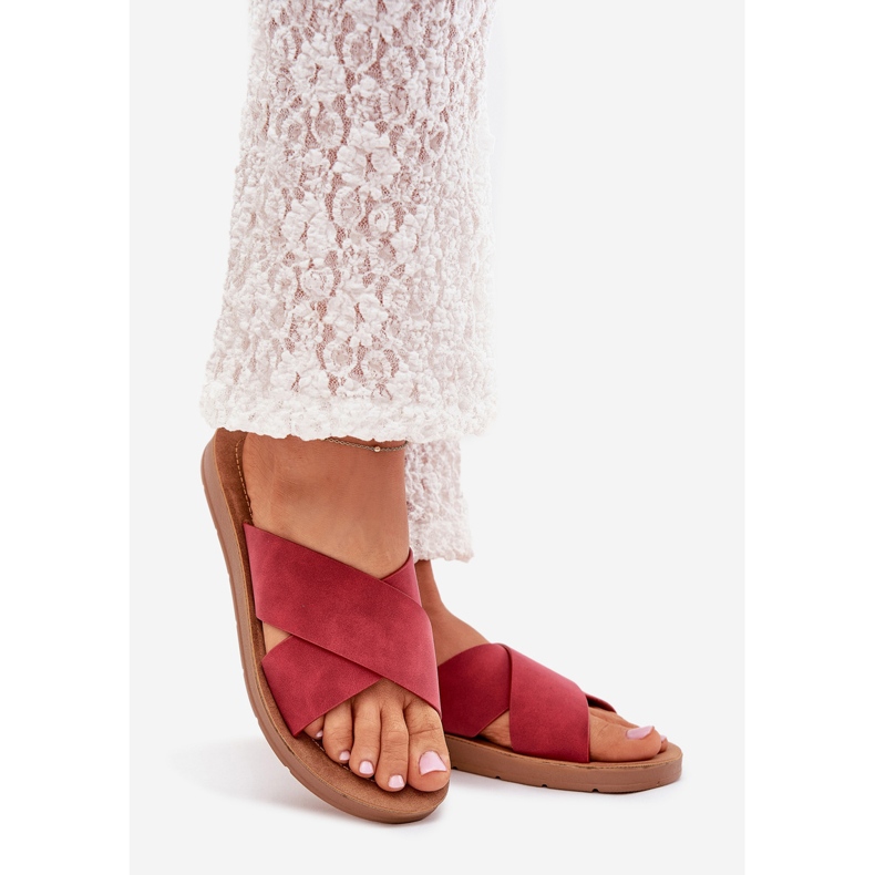 Boto Női papucs öko bőr bordó lorana piros 1 Boto Női papucs öko bőr bordó lorana piros 1