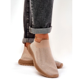 S.Barski A szeletelt női sportcipő TW121 bézs 3