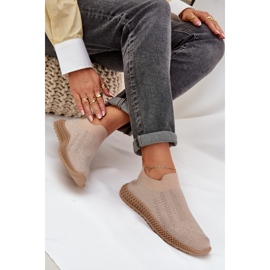 S.Barski A szeletelt női sportcipő TW121 bézs 4