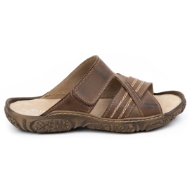 Olivier Férfi bőr papucs 680 mA sötétbarna 1 Olivier Férfi bőr papucs 680 mA sötétbarna 1