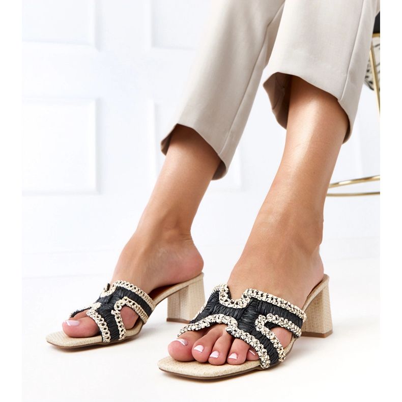 Fekete horgolt papucs flopok a szamita poszton 1