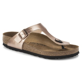 Női flip -flops birkenstock gizeh bs 1023925 arany rózsaszín fémes aranysárga 1