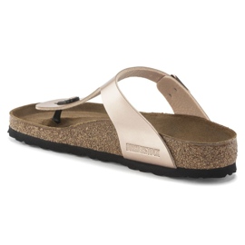 Női flip -flops birkenstock gizeh bs 1023925 arany rózsaszín fémes aranysárga 3