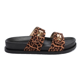 Shelvt Női leopárd leopárd papucs 1