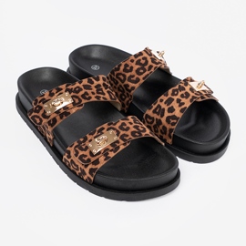 Shelvt Női leopárd leopárd papucs 2