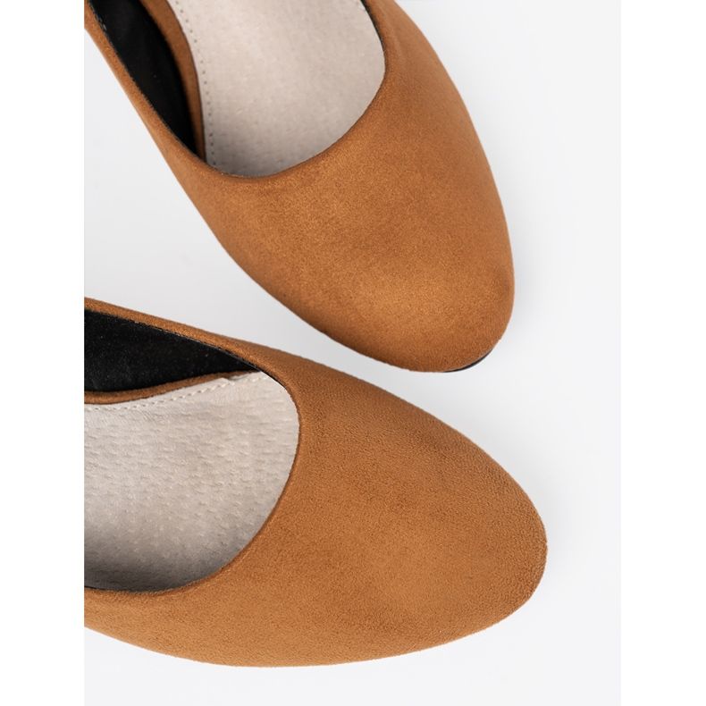 Goodin Suede Magas sarkú karamell 1