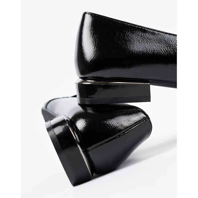 Lakhált cipők dekoratív sergio leone bilincsel fekete 1