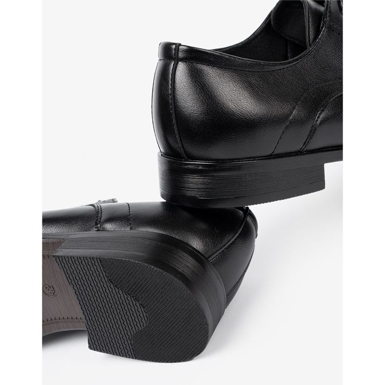 Shelvt Elegáns férfi cipő klasszikus fekete és fényes 1