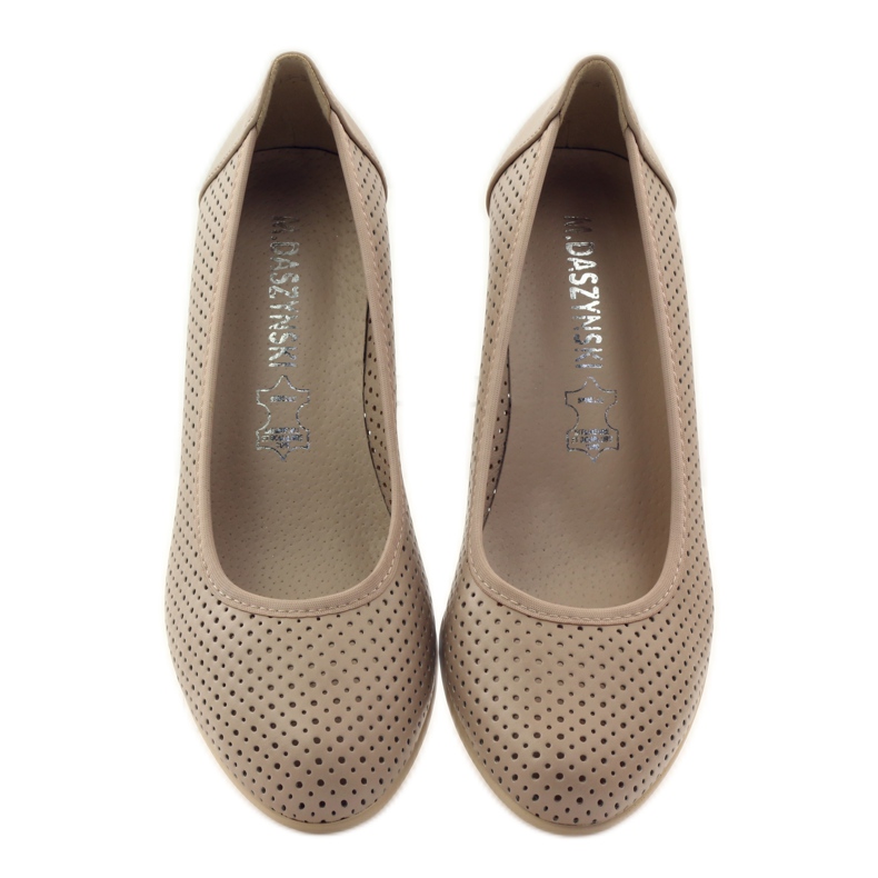 M.Daszyński Női ékpumpák Daszyński 113 bézs 4