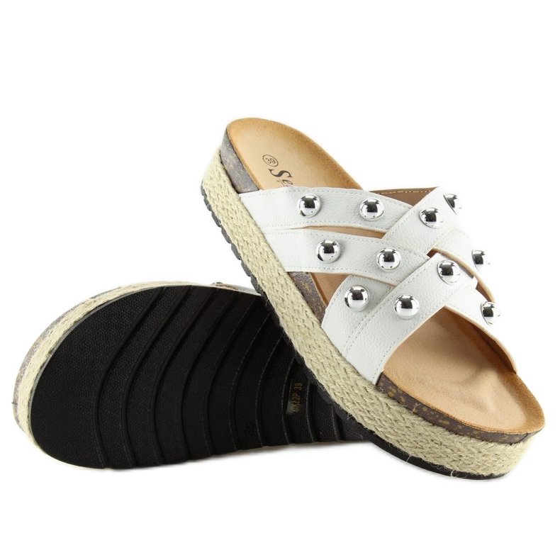 Fehér espadrilles papucs CK22P fehér 1