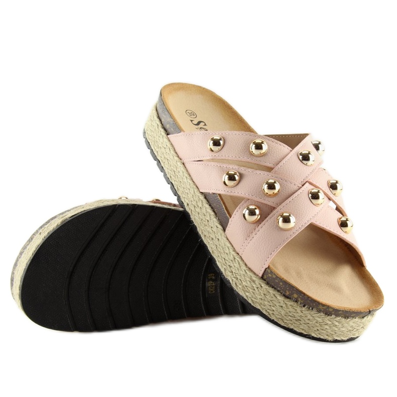 Papucs espadrilles rózsaszín CK22P rózsaszín 1