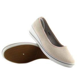 Arany c21v Gold wedge balerinák barna sárga 2